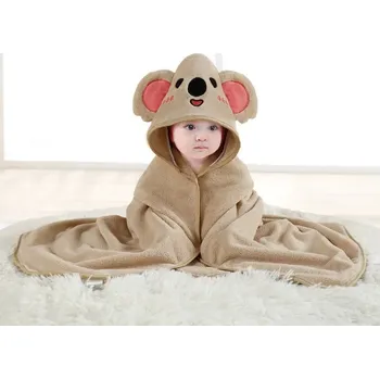 Zavinovačka Teplá fleecová zavinovačka s kapucí pro miminka | dětská osuška, kojenecký župan - 5