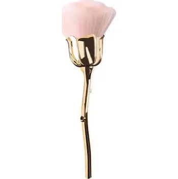 Kosmetický štětec Štětec ve tvaru růže na pudr a make-up | kosmetický štětec, štětec na pudr - zlato-350852