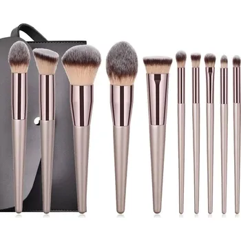 Kosmetický štětec Sada štětců na make up pro ženy | sada štětců, kosmetické štětce - 10 ks s černým sáčkem