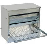 TOPTRADE automatické nášlapné krmítko pro slepice, pozink, 10 kg (Pozinkované provedení, kapacita 10 kg)
