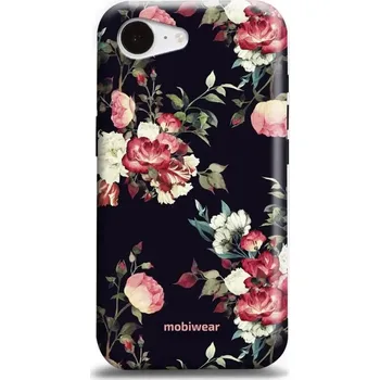 Pouzdro na mobilní telefon Odolný obal Mobiwear Elite Pro - Apple iPhone 16e - ED11E Růže na černé (Odolné pouzdro, obal kryt Mobiwear Elite Pro - maximální ochrana mobilu Apple iPhone 16e, zesílené hrany, přesné výřezy, pohodlné držení, odolná grafika, kvalitní materiály)