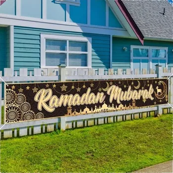 Party dekorace LAMEK Ramadán Banner Černé zlato