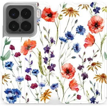 Pouzdro na mobilní telefon Flipové pouzdro Mobiwear - Xiaomi 15 - MP04S Luční kvítí (Knížkové flip pouzdro, obal, kryt na mobil Xiaomi 15 - MP04S Luční kvítí, materiál Umělá kůže + TPU - ochrana 360°, stojánek, silikonová vanička, magnetické zavírání)