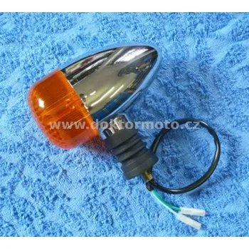 Směrový světlomet Blikač kulatý, oranžové sklo