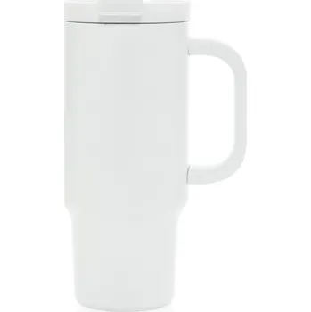 Termohrnek Uzavíratelný nerez termohrnek s brčkem, 480ml, XD Design, bílý