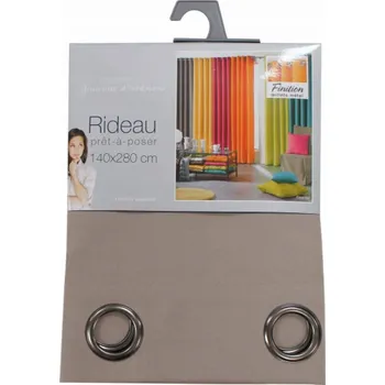 Sprchový závěs Douceur d`Interieur Interiérový design ESSENTIEL závěs s očky, 140 x 280 cm, béžová barva