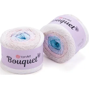 Galanterie Yarn Art Bouquet 709 tyrkysová smetanová růžová