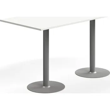 Jídelní stůl Barový stůl ALVA, 1800x800x900 mm, vysokotlaký laminát, stříbrná/bílá