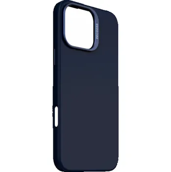 Pouzdro na mobilní telefon Decoded Silikonový kryt AntiMicrobial Silicone Backcover - silikonový ochranný kryt pro iPhone 16 Pro Max kompatibilní s MagSafe (modrý potisk)