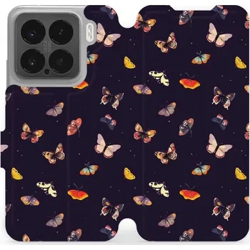 Pouzdro na mobilní telefon Flipové pouzdro Mobiwear - Xiaomi 15 - VP78S Barevní motýlci (Knížkové flip pouzdro, obal, kryt na mobil Xiaomi 15 - VP78S Barevní motýlci, materiál Umělá kůže + TPU - ochrana 360°, stojánek, silikonová vanička, magnetické zavírání)