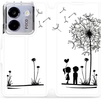 Pouzdro na mobilní telefon Flipové pouzdro Mobiwear - Xiaomi POCO M7 Pro 5G - MH16P Dvojice s pampeliškou (Knížkové flip pouzdro, obal, kryt na mobil Xiaomi POCO M7 Pro 5G - MH16P Dvojice s pampeliškou, materiál Umělá kůže + TPU - ochrana 360°, stojánek, silikonová vanička,)