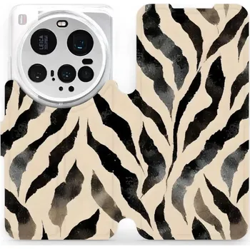 Pouzdro na mobilní telefon Flipové pouzdro Mobiwear - Xiaomi 15 Ultra - VA53S Zebří (Knížkové flip pouzdro, obal, kryt na mobil Xiaomi 15 Ultra - VA53S Zebří, materiál Umělá kůže + TPU - ochrana 360°, stojánek, silikonová vanička, magnetické zavírání)