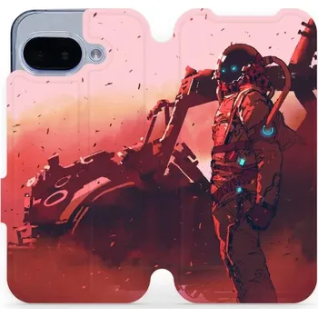 Pouzdro na mobilní telefon Flipové pouzdro Mobiwear - Google Pixel 9A - MA09S Průzkumník s červeným vozítkem (Knížkové flip pouzdro, obal, kryt na mobil Google Pixel 9A - MA09S Průzkumník s červeným vozítkem, materiál Umělá kůže + TPU - ochrana 360°, stojánek, silikonová vanička,)