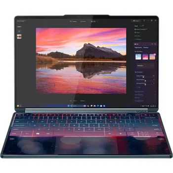Notebook Lenovo Yoga Book 9 14IAH10 Intel Core Ultra 7 255H 35,6 cm (14") Dotyková obrazovka 2.8K 32 GB LPDDR5x-SDRAM 1 TB SSD Wi-Fi 7 (802.11be) Windows 11 Pro Modrozelená