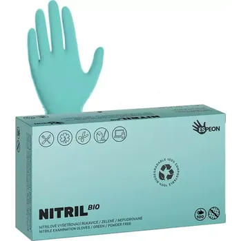Pracovní rukavice ESPEON Nitrilové rukavice NITRIL BIO 100ks Zelená S