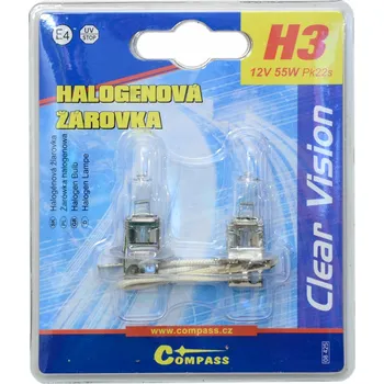 Autožárovka Žárovka 12V H3 55W Pk22s halogenová blister 2ks
