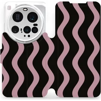 Pouzdro na mobilní telefon Flipové pouzdro Mobiwear - Xiaomi 15 Ultra - VA54S Fialové vlnky (Knížkové flip pouzdro, obal, kryt na mobil Xiaomi 15 Ultra - VA54S Fialové vlnky, materiál Umělá kůže + TPU - ochrana 360°, stojánek, silikonová vanička, magnetické zavírání)