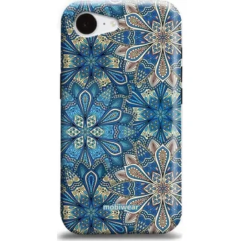 Pouzdro na mobilní telefon Odolný obal Mobiwear Elite Pro - Apple iPhone 16e - E108E Modré mandala květy (Odolné pouzdro, obal kryt Mobiwear Elite Pro - maximální ochrana mobilu Apple iPhone 16e, zesílené hrany, přesné výřezy, pohodlné držení, odolná grafika, kvalitní materiály)