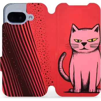 Pouzdro na mobilní telefon Flipové pouzdro Mobiwear - Google Pixel 9A - VP54S Kocourek (Knížkové flip pouzdro, obal, kryt na mobil Google Pixel 9A - VP54S Kocourek, materiál Umělá kůže + TPU - ochrana 360°, stojánek, silikonová vanička, magnetické zavírání)