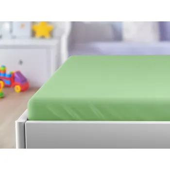 Prostěradlo Textilomanie Nepropustné prostěradlo do dětské postýlky JERSEY 70 x 140 cm zelené