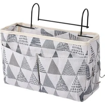 Přebalovací taška Přenosný závěsný dětský organizér na postýlku | dětský organizér, přebalovací taška - Šedý trojúhelník