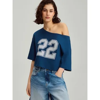 Oblečení a móda Zkrácené tričko - L - House - ocelově modrá - 424EN-95X