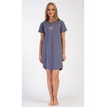 Dámské domácí šaty s krátkým rukávem Pampeliška - tmavě šedá - XXL