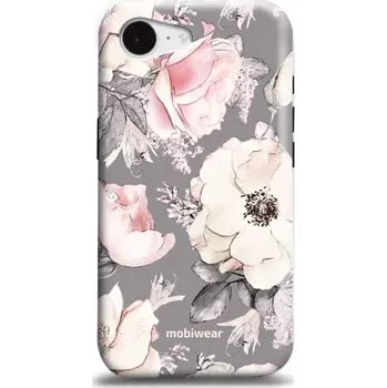 Pouzdro na mobilní telefon Odolný obal Mobiwear Elite Pro - Apple iPhone 16e - EX06E Květy na šedém pozadí (Odolné pouzdro, obal kryt Mobiwear Elite Pro - maximální ochrana mobilu Apple iPhone 16e, zesílené hrany, přesné výřezy, pohodlné držení, odolná grafika, kvalitní materiály)