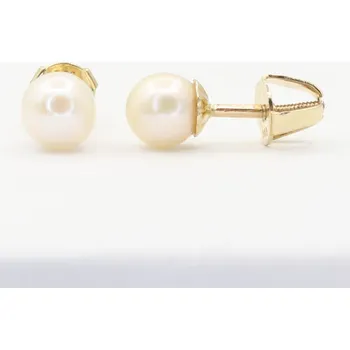 Náušnice Zlaté náušnice s perlou PC029 (585/1000) 1.6 g
