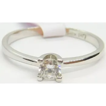 Prsten Klenoty Budín Dámský zlatý prsten ze bílého zlata se zirkonem 585/1,54gr vel. 56 HK1224 (Klenoty Budín Dámský zlatý prsten ze bílého zlata se zirkonem 585/1,54gr vel. 56 HK1224)