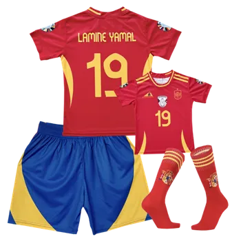 Fotbal Numberoplus Premium dětský fotbalový dres + fotbalové ponožky - Španělsko Lamine Yamal Velikost: 6-let.(vel.110)