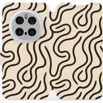 Pouzdro na mobilní telefon Flipové pouzdro Mobiwear - Honor Magic7 Pro 5G - VA60S Linky (Knížkové flip pouzdro, obal, kryt na mobil Honor Magic7 Pro 5G - VA60S Linky, materiál Umělá kůže + TPU - ochrana 360°, stojánek, silikonová vanička, magnetické zavírání)