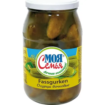 Nakládané okurky bočkovye 430g Moja semja