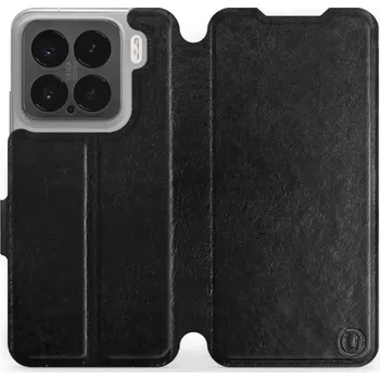 Pouzdro na mobilní telefon Flipové pouzdro Mobiwear - Xiaomi 15 - Černé a šedé (Knížkové flip pouzdro, obal, kryt na mobil Xiaomi 15 - Černé a šedé, materiál Umělá kůže + TPU - ochrana 360°, stojánek, silikonová vanička, magnetické zavírání)