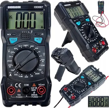 Multimetr ONDRAGON Digitální multimetr s LCD displejem a testerem proudu