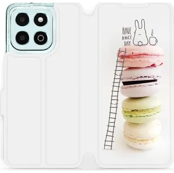 Pouzdro na mobilní telefon Flipové pouzdro Mobiwear - Honor X6b - M090P Makronky (Knížkové flip pouzdro, obal, kryt na mobil Honor X6b - M090P Makronky, materiál Umělá kůže + TPU - ochrana 360°, stojánek, silikonová vanička, magnetické zavírání)