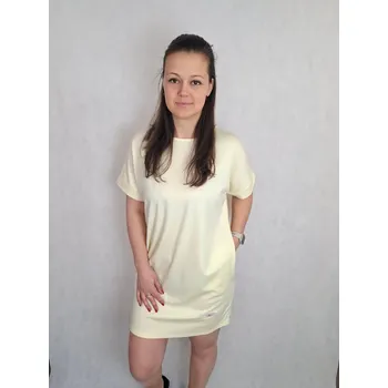 Dámské šaty Viscosové basic šaty žluté Velikost: UNI: S - XL