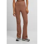 Ladies Flared Leggings Rib - light brown M