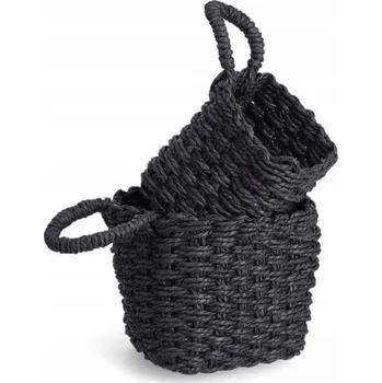 Zeller Úložné koše s rukojetí, papírová výšivka, 2 kusy