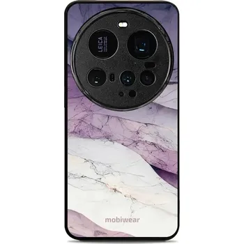Pouzdro na mobilní telefon Lesklý kryt Mobiwear Glossy - Xiaomi 15 Ultra - G028G - Bílý a fialový mramor (Prémiové lesklé pouzdro, obal, kryt Mobiwear Glossy na mobil Xiaomi 15 Ultra - G028G - Bílý a fialový mramor, materiál Plast + TPU silikon - krytí po všech stranách,)
