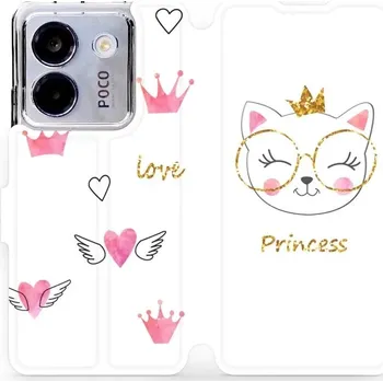 Pouzdro na mobilní telefon Flipové pouzdro Mobiwear - Xiaomi POCO M7 Pro 5G - MH03S Kočička princess (Knížkové flip pouzdro, obal, kryt na mobil Xiaomi POCO M7 Pro 5G - MH03S Kočička princess, materiál Umělá kůže + TPU - ochrana 360°, stojánek, silikonová vanička, magnetické zavírá