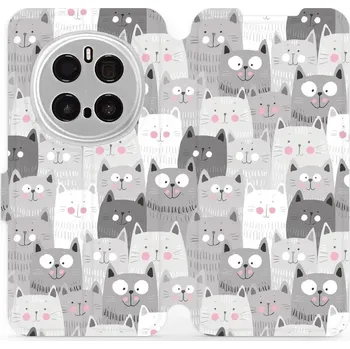 Pouzdro na mobilní telefon Flipové pouzdro Mobiwear - Honor Magic7 Pro 5G - M099P Kočičky (Knížkové flip pouzdro, obal, kryt na mobil Honor Magic7 Pro 5G - M099P Kočičky, materiál Umělá kůže + TPU - ochrana 360°, stojánek, silikonová vanička, magnetické zavírání)