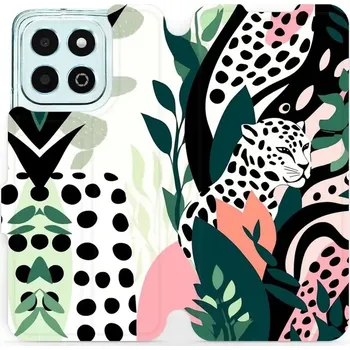 Pouzdro na mobilní telefon Flipové pouzdro Mobiwear - Honor X6b - VP53S Levhart (Knížkové flip pouzdro, obal, kryt na mobil Honor X6b - VP53S Levhart, materiál Umělá kůže + TPU - ochrana 360°, stojánek, silikonová vanička, magnetické zavírání)