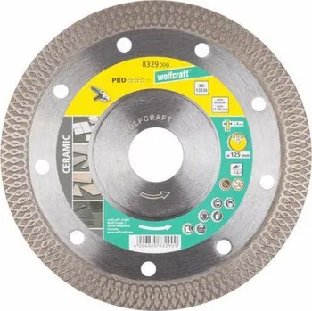 Řezný kotouč Wolfcraft DIAMANTOVÝ KOTOUČ NA DLAŽDICE 125 X 22/10 WOLFCRAFT PRO CERAMIC TURBO WF8329000 WOLFCRAFT