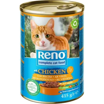 Krmivo pro kočku RENO Cat kuře, kousky 415 g (bal. 24 ks)