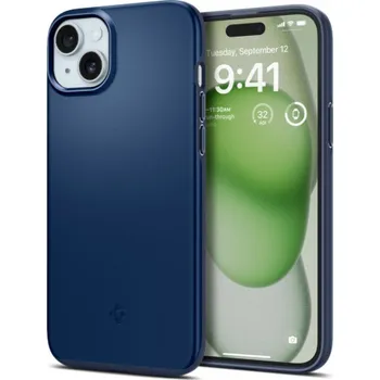 Pouzdro na mobilní telefon Spigen Thin Fit, tmavě modrá - iPhone 15 Plus