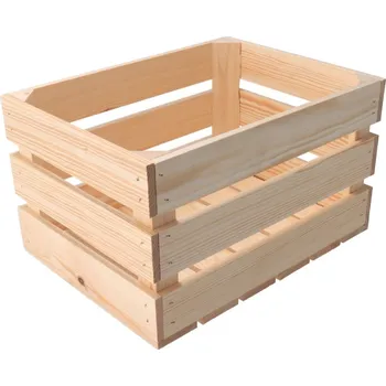 Úložný box Dřevěná bedýnka 40 x 30 x 23 cm - bez rukojeti