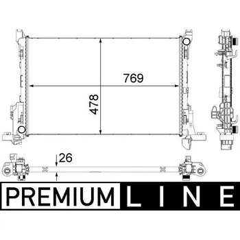 Motor automobilu Chladič, chlazení motoru MAHLE CR 84 000P
