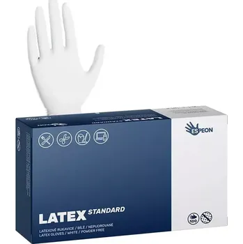 Pracovní rukavice Latexové rukavice LATEX STANDARD 100ks Bílá S