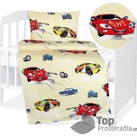 Dětské bavlněné povlečení 90x135+45x60 Barevná autíčka